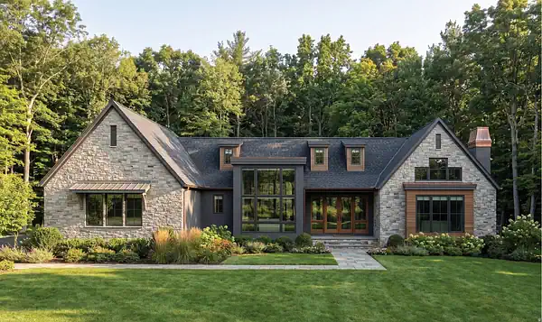 Modern home with a new roof